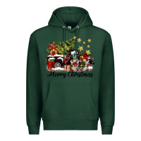 Sports Green merry christmas gnomes truck Premium Hoodie - BarkalooDesign