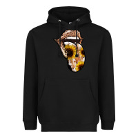 Black Leopard Sunflower Tongue Heavyweight Hoodie - Jasminsmagicworld