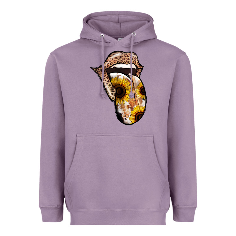 Leopard Sunflower Tongue Heavyweight Hoodie by Jasminsmagicworld | Teevron
