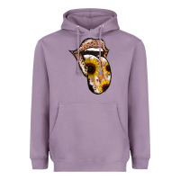 Lavender Leopard Sunflower Tongue Heavyweight Hoodie - Jasminsmagicworld