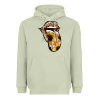 Matcha Leopard Sunflower Tongue Heavyweight Hoodie - Jasminsmagicworld