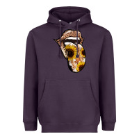 Plum Leopard Sunflower Tongue Heavyweight Hoodie - Jasminsmagicworld