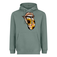 Sage Leopard Sunflower Tongue Heavyweight Hoodie - Jasminsmagicworld