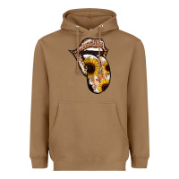 Toasted Coconut Leopard Sunflower Tongue Heavyweight Hoodie - Jasminsmagicworld