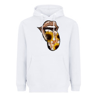 White Leopard Sunflower Tongue Heavyweight Hoodie - Jasminsmagicworld