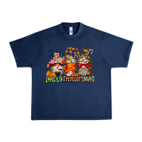 Navy Hallothanksmas Gnome Coffee Cups Urban Heavy Tee - CowhideDigitalArt