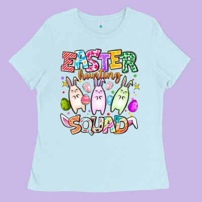 Easter Hunting Squad Ladies Tee Designed By Cowhidedigitalart