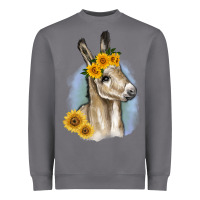 Storm Sunflower Baby Donkey Heavyweight Sweatshirt - RanaPortraitStore