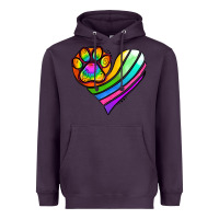 Plum Pride Heart Heavyweight Hoodie - Jasminsmagicworld