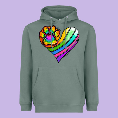 Pride Heart Heavyweight Hoodie Designed By Jasminsmagicworld