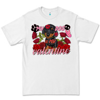 White my dog is my valentine valentine's day Premium Tee - FaDigitalArtStudio