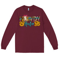 Burgundy Western Howdy Heifer With Charolais Cow Long Sleeve Tee - LillyAllenDesigns