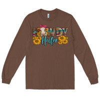 Chestnut Western Howdy Heifer With Charolais Cow Long Sleeve Tee - LillyAllenDesigns