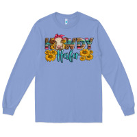 Colony Blue Western Howdy Heifer With Charolais Cow Long Sleeve Tee - LillyAllenDesigns