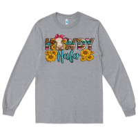 Heather Grey Western Howdy Heifer With Charolais Cow Long Sleeve Tee - LillyAllenDesigns