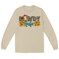 Mushroom Western Howdy Heifer With Charolais Cow Long Sleeve Tee - LillyAllenDesigns