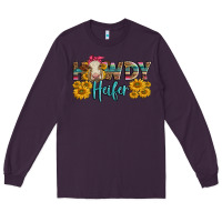 Plum Western Howdy Heifer With Charolais Cow Long Sleeve Tee - LillyAllenDesigns