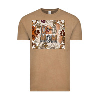 Vintage Coffee Dog Mom Vintage Tee - CowhideDigitalArt