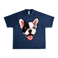Navy French Bulldog Urban Heavy Tee - Jasminsmagicworld