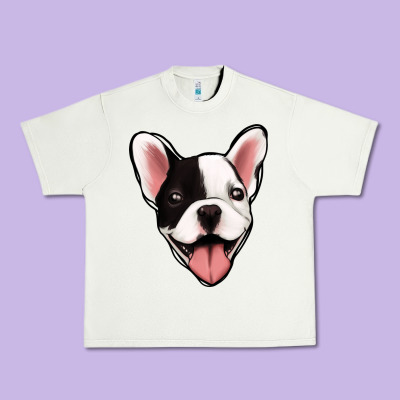French Bulldog Urban Heavy Tee Designed By Jasminsmagicworld