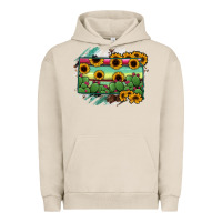 Pigment French Oak south Dakota State Map Urban Hoodie - RanaPortraitStore