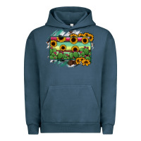 Pigment Midnight Navy south Dakota State Map Urban Hoodie - RanaPortraitStore