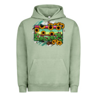 Pigment Oil Green south Dakota State Map Urban Hoodie - RanaPortraitStore