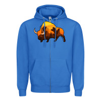 True Royal western bison Zipper Hoodie - Jasminsmagicworld