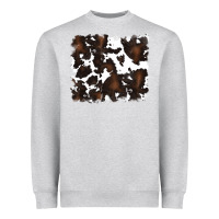 Heather Grey cowhide Heavyweight Sweatshirt - RanaPortraitStore