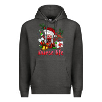 Charcoal Heather christmas nurse life gnome Premium Hoodie - BarkalooDesign