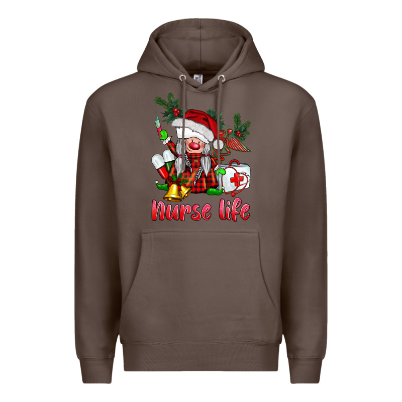 Christmas Nurse Life Gnome Premium Hoodie by BarkalooDesign | Teevron