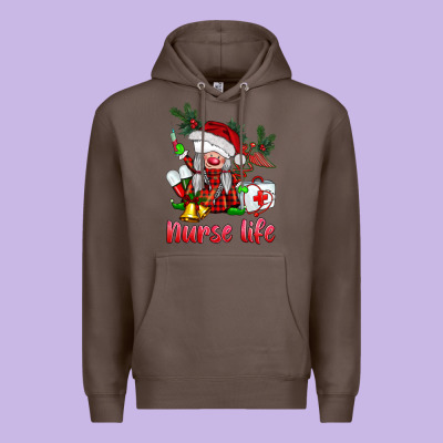 Christmas Nurse Life Gnome Premium Hoodie Designed By Barkaloodesign