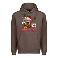 Coffee christmas nurse life gnome Premium Hoodie - BarkalooDesign