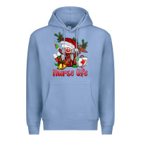 Colony Blue christmas nurse life gnome Premium Hoodie - BarkalooDesign