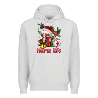 Dove Grey christmas nurse life gnome Premium Hoodie - BarkalooDesign