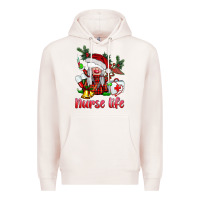 Pale Pink christmas nurse life gnome Premium Hoodie - BarkalooDesign