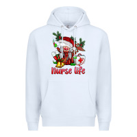 White christmas nurse life gnome Premium Hoodie - BarkalooDesign