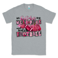 Heather Grey in october we wear pink and watch football Classic Tee - FaDigitalArtStudio