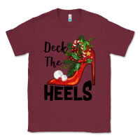 Burgundy deck the heels Christmas Classic Tee - BarkalooDesign