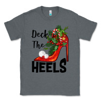 Charcoal Heather deck the heels Christmas Classic Tee - BarkalooDesign