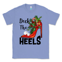 Colony Blue deck the heels Christmas Classic Tee - BarkalooDesign