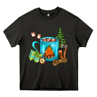 Asphalt Camping Coffee Heavy Core Tee - FaDigitalArtStudio