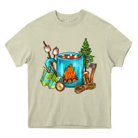 Mossy Camping Coffee Heavy Core Tee - FaDigitalArtStudio