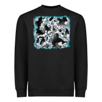Black cowhide glitter leather background Heavyweight Sweatshirt - RanaPortraitStore