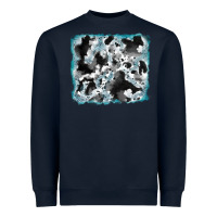 Navy cowhide glitter leather background Heavyweight Sweatshirt - RanaPortraitStore