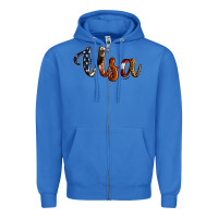 True Royal usa calligraphy Zipper Hoodie - Jasminsmagicworld