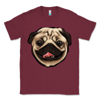 Burgundy pug Classic Tee - Jasminsmagicworld