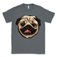 Charcoal Heather pug Classic Tee - Jasminsmagicworld