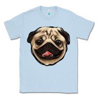 Dusty Blue pug Classic Tee - Jasminsmagicworld
