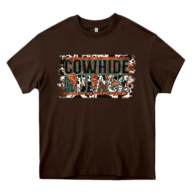 Cowhide Is The New Black Heavy Core Tee by Jasminsmagicworld | Teevron